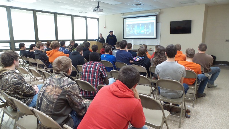 Picture of Students with NUCOR Steel Representatives